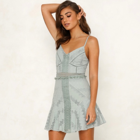 SOLD Hello Molly 🌸 Sunset Sahara Sage Dress - Picture 5 of 9